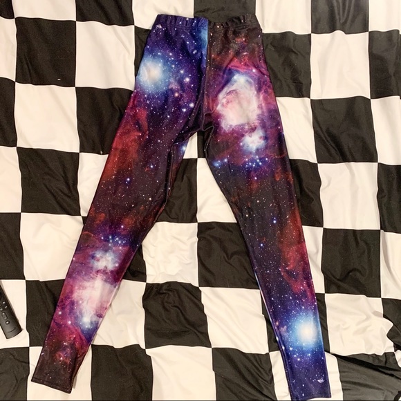 BlackMilk Purple Galaxy Leggings - Picture 4 of 5